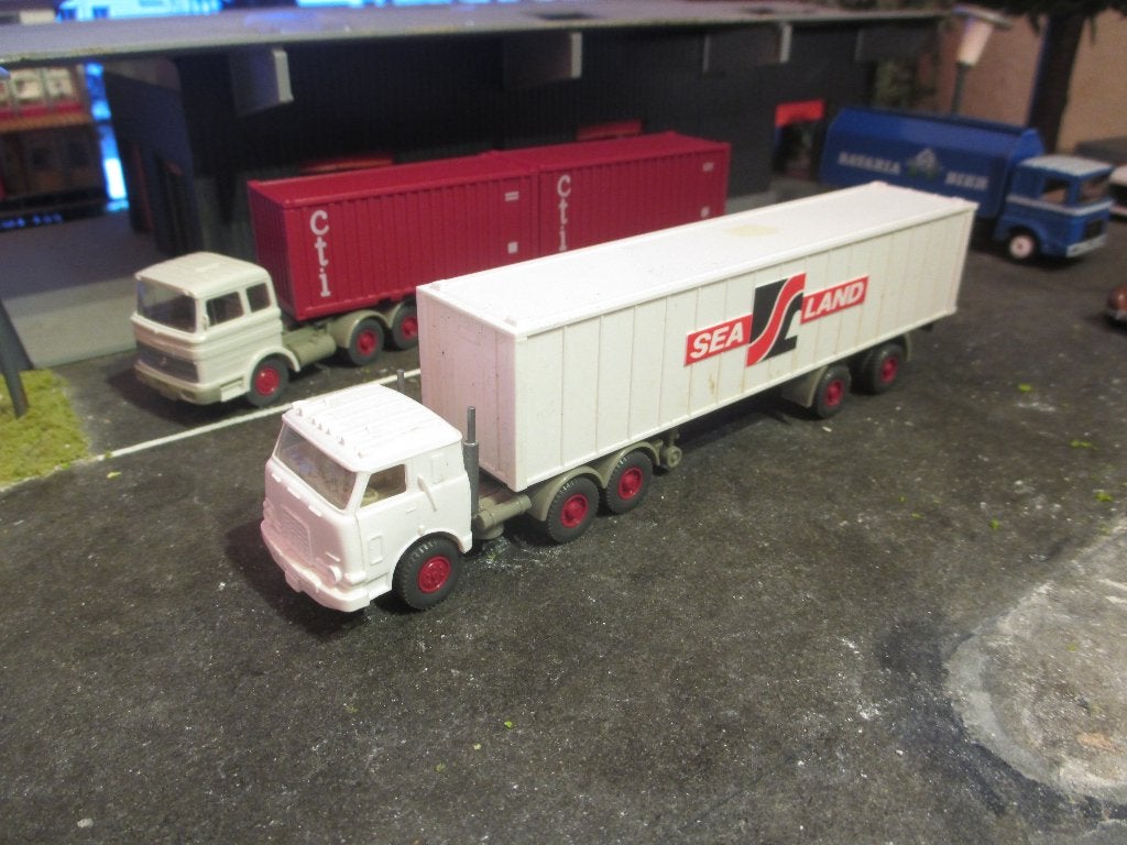 MAN 10.210 Pausbacke 1957 USA Mod. Wiking Sea Land Container, Ophalen of Verzenden, Gebruikt, Bus of Vrachtwagen, Wiking