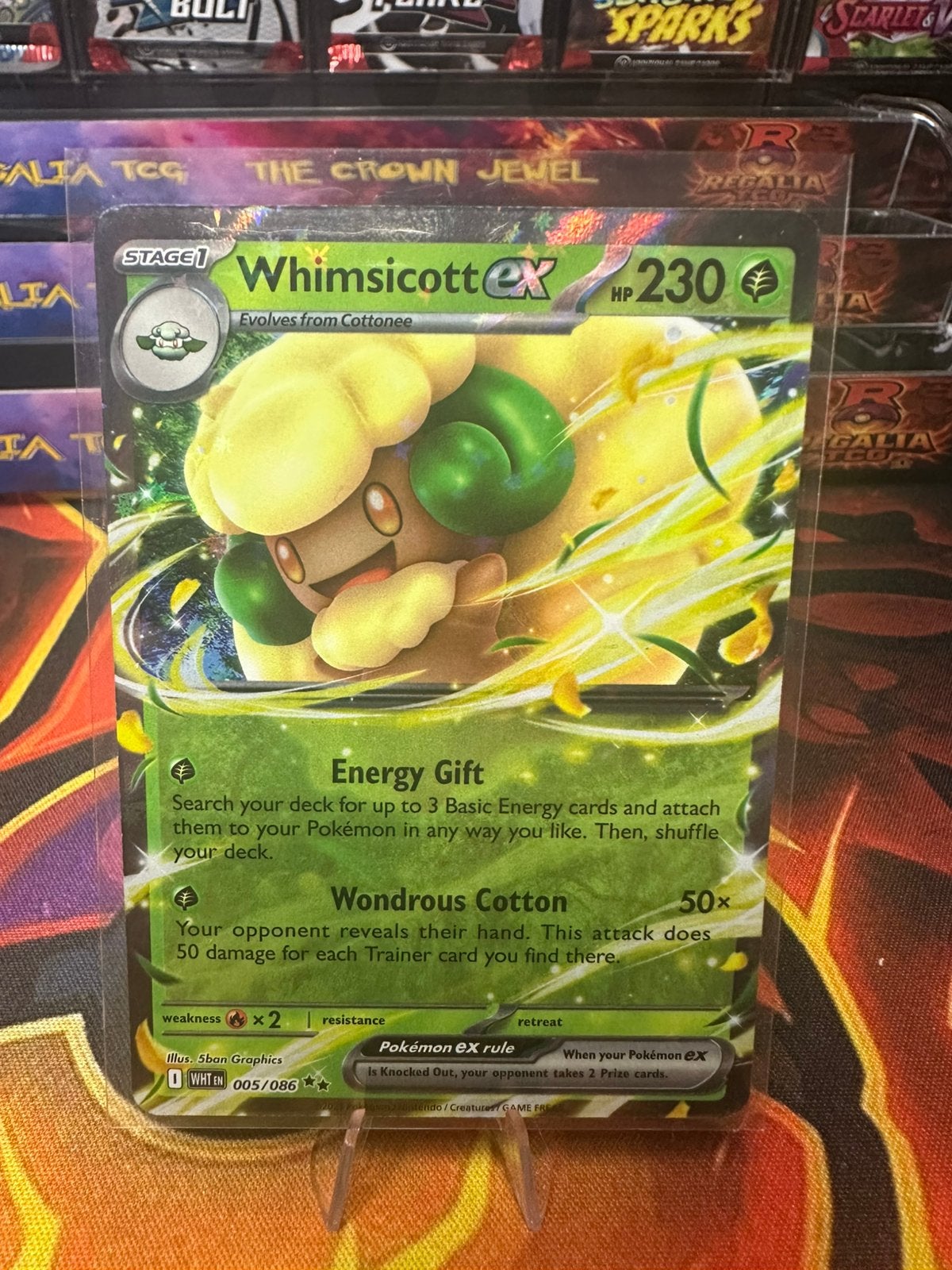 Whimsicott ex (WHT 005) White Flare, Ophalen of Verzenden, Zo goed als nieuw, Losse kaart, Foil