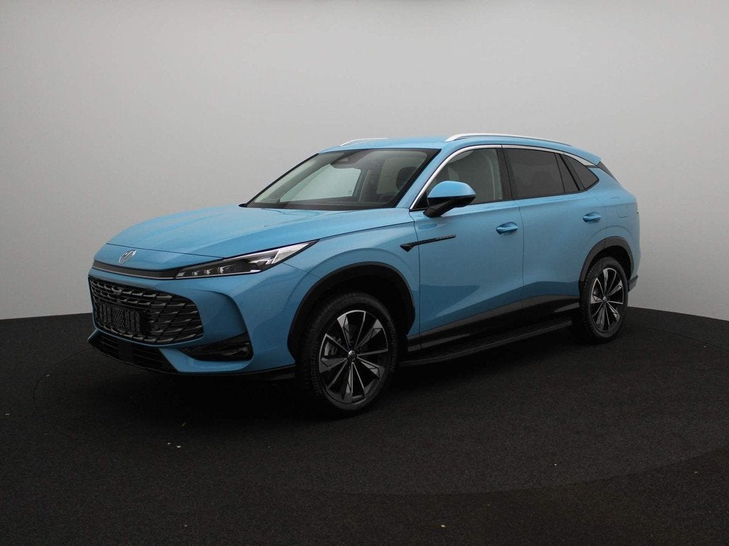 MG HS 1.5 PHEV Aut Comfort Airconditioning | Stoelverwarming, Auto's, MG, Stof, 4 cilinders, Blauw, Parkeersensor