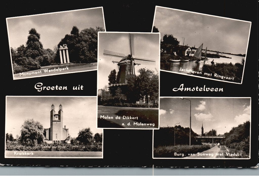 Groeten uit Amstelveen  131557, Verzenden, Ongelopen, Noord-Holland