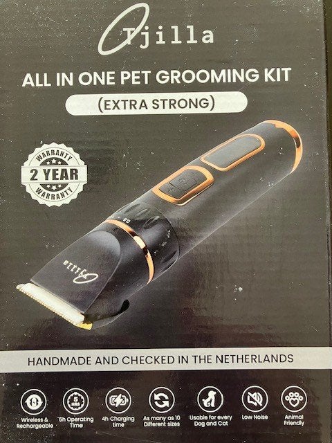 Tondeuse set van Tjilla voor lang of kortharige huisdieren ., Overige merken, Ophalen of Verzenden, Zo goed als nieuw, Tondeuse