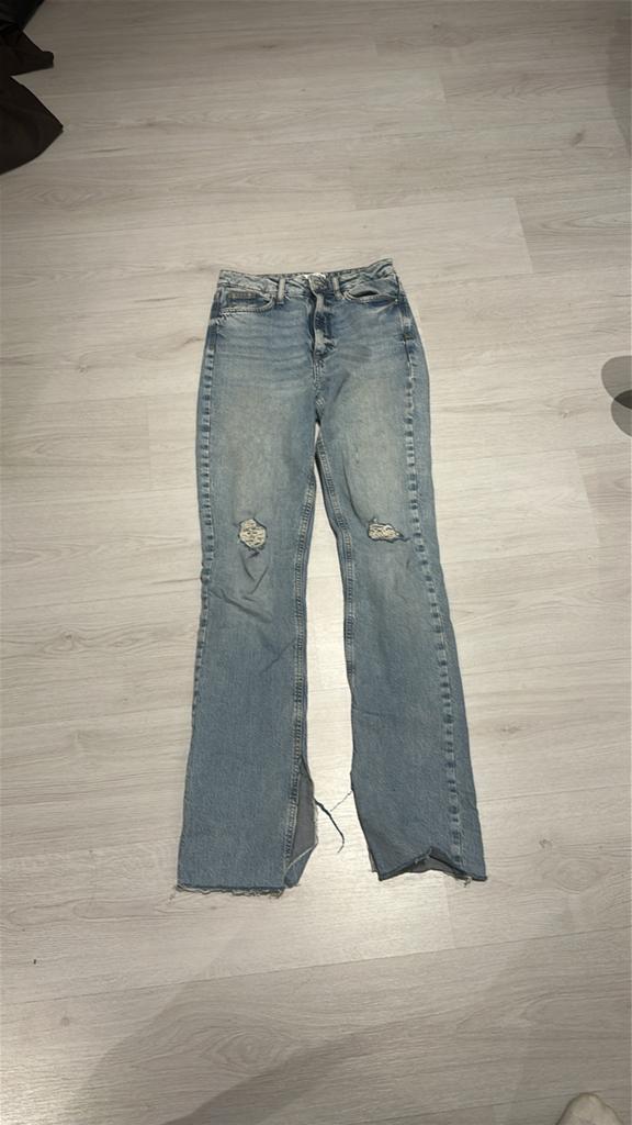 Jeans met een hoge taille, Blauw, Ophalen of Verzenden, Zo goed als nieuw, Maat 34 (XS) of kleiner