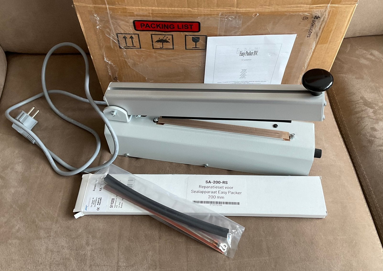 Easy Packer SA-200-RS impulse sealer incl reserve set nieuw, Ophalen of Verzenden, Nieuw