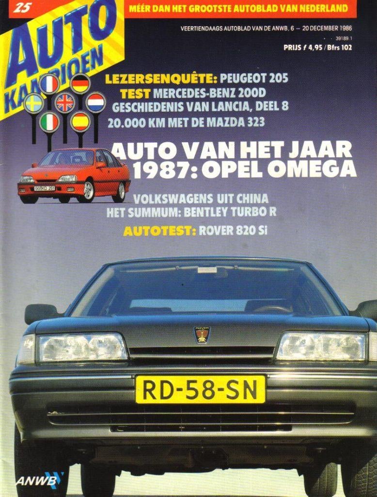 Autokampioen test Rover 820 Si December 1986, Boeken, Auto's | Folders en Tijdschriften, Ophalen of Verzenden, Gelezen, Overige merken
