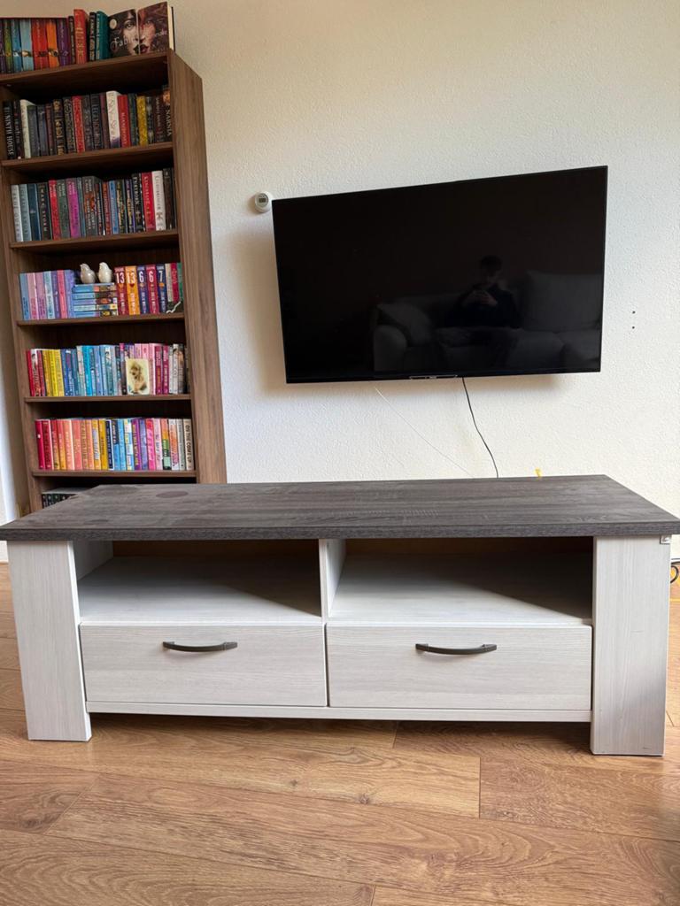 Tv meubel, 100 tot 150 cm, Ophalen of Verzenden, Zo goed als nieuw, Minder dan 100 cm
