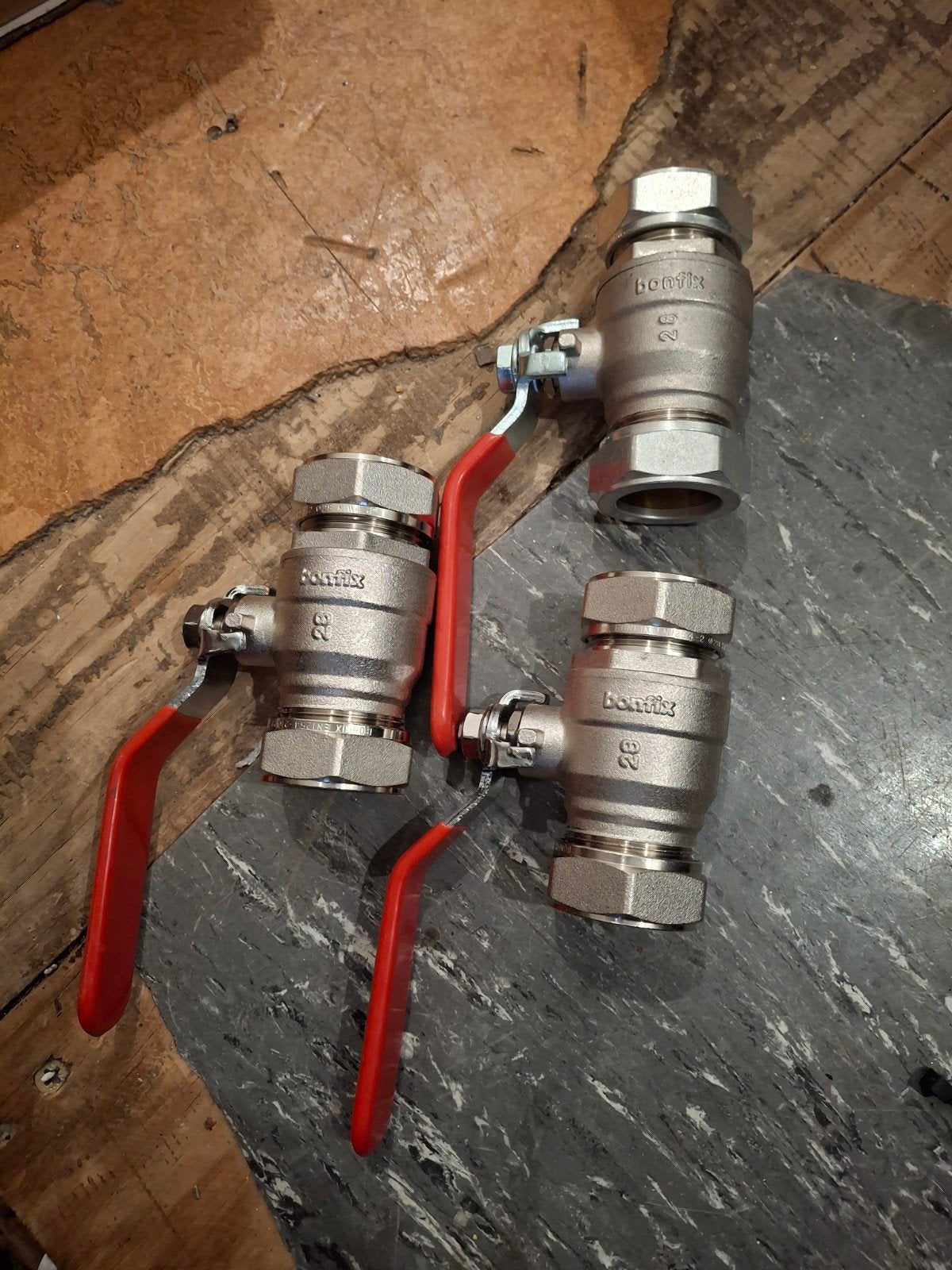 Bonfix kogelkranen 28 mm - 3 stuks, Doe-het-zelf en Verbouw, Ophalen of Verzenden