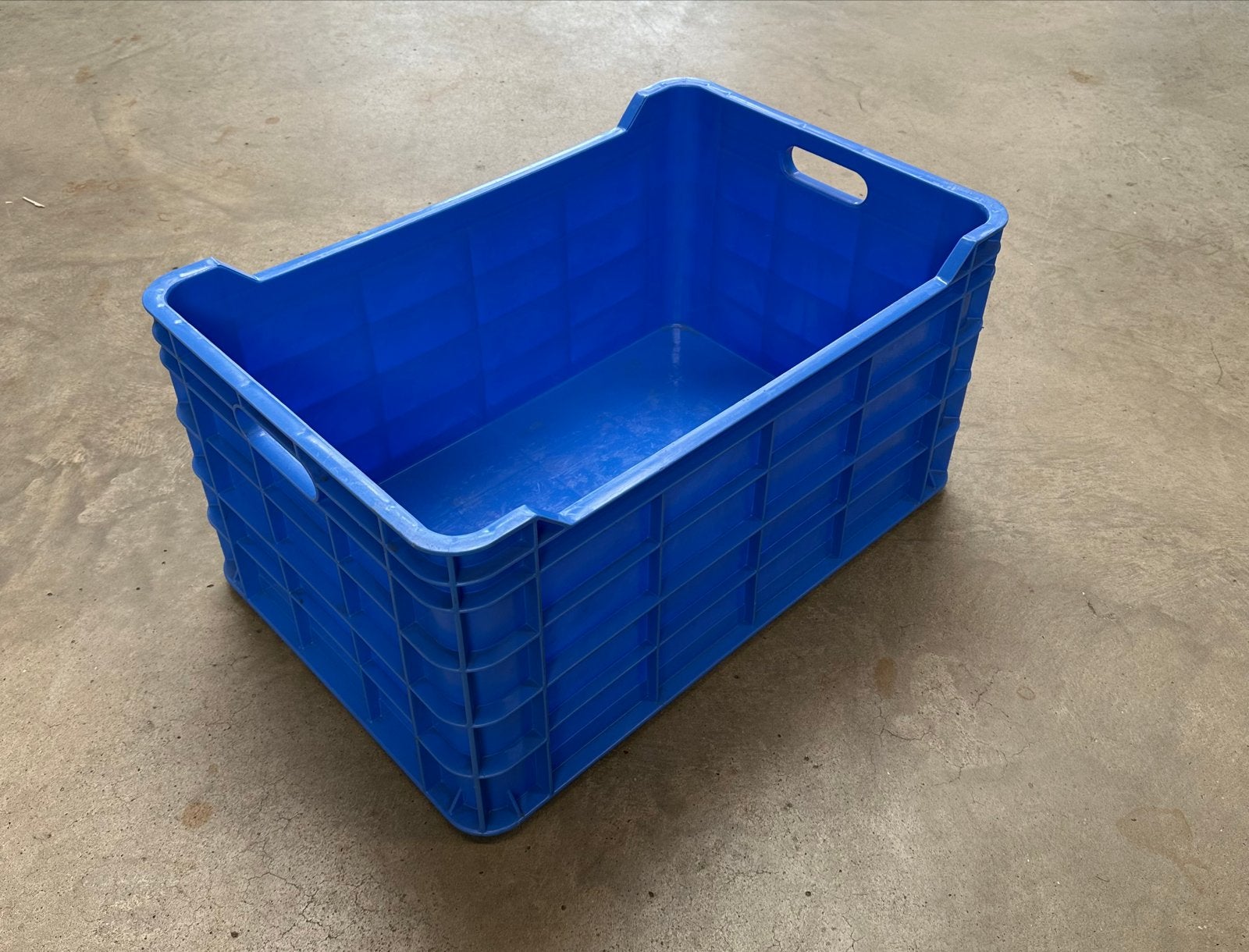 74 Stapelbare Kratten - 59x39x30 cm - Blauw, Ophalen, Gebruikt, 50 tot 75 cm, Minder dan 35 cm