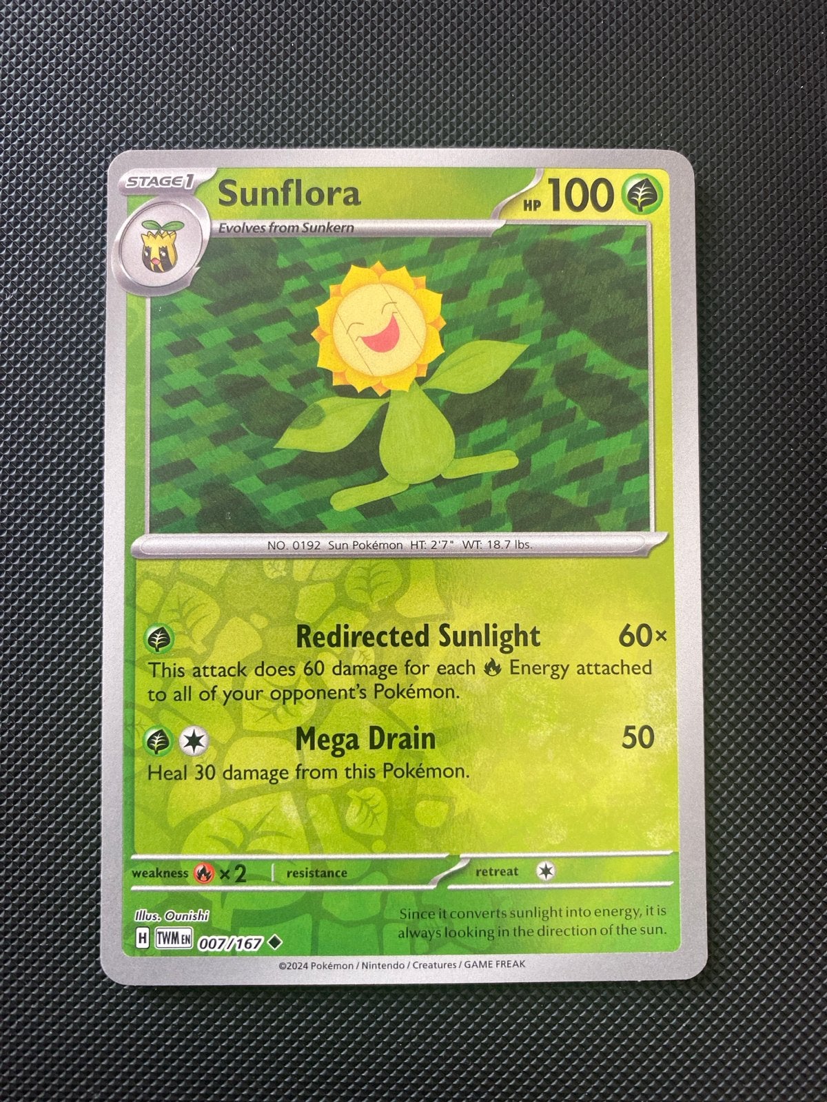 Sunflora 007/167 Reverse Holo Twilight Masquerade, Ophalen of Verzenden, Zo goed als nieuw, Losse kaart, Foil