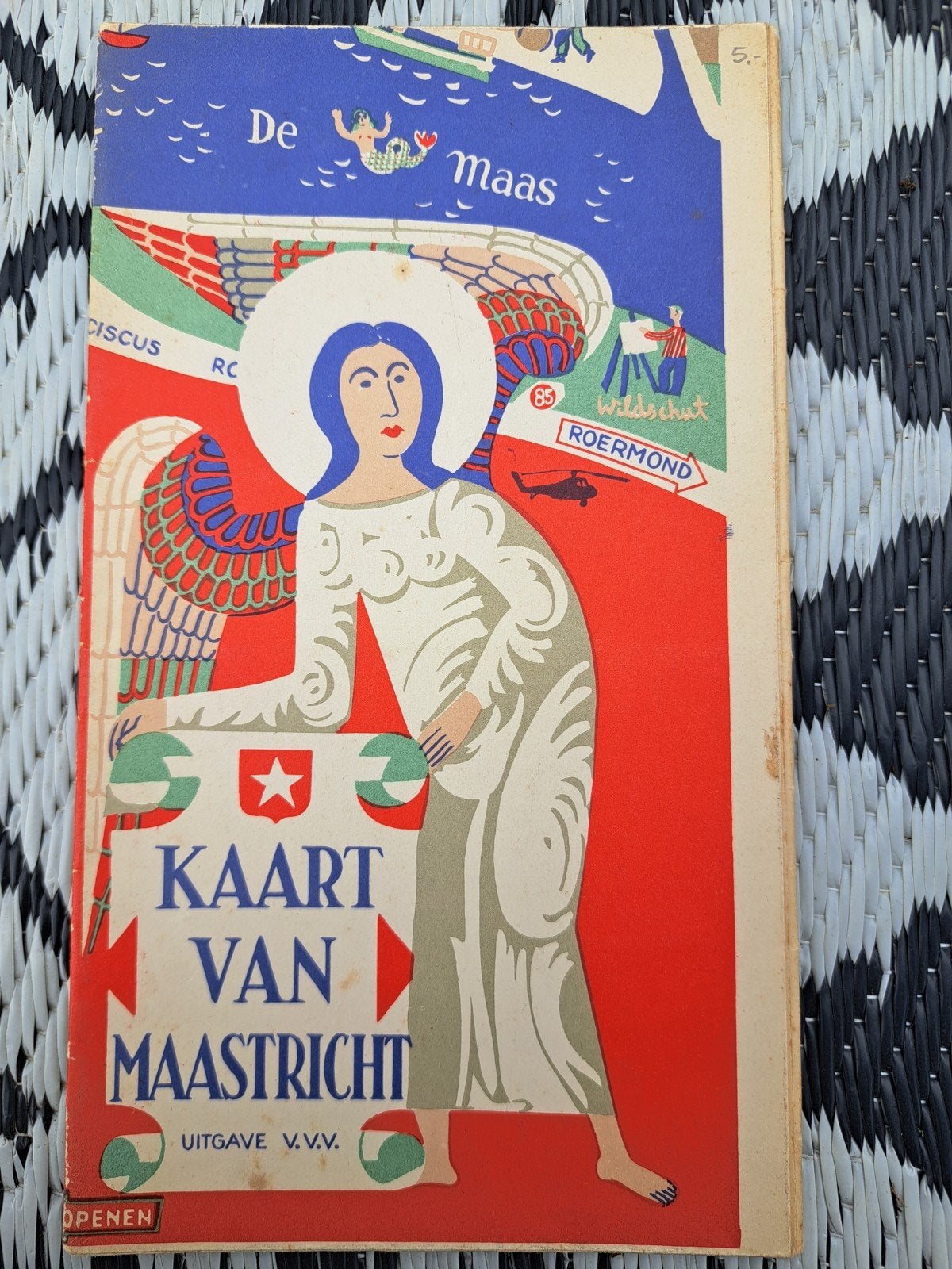 Kaart van Maastricht  - VVV, Ophalen of Verzenden, 1800 tot 2000, Nederland, Landkaart