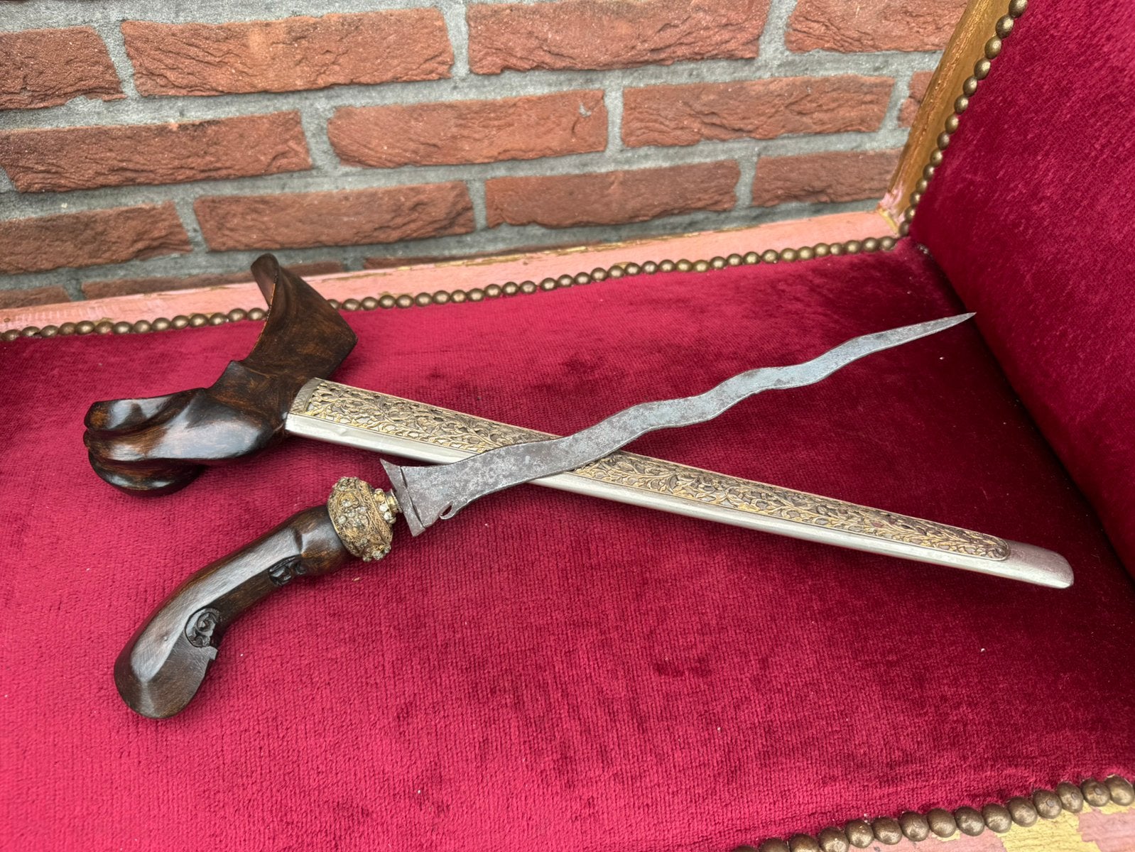 mooie kris/ keris uit Indonesië, Ophalen of Verzenden, Landmacht, Azië, Mes of Dolk