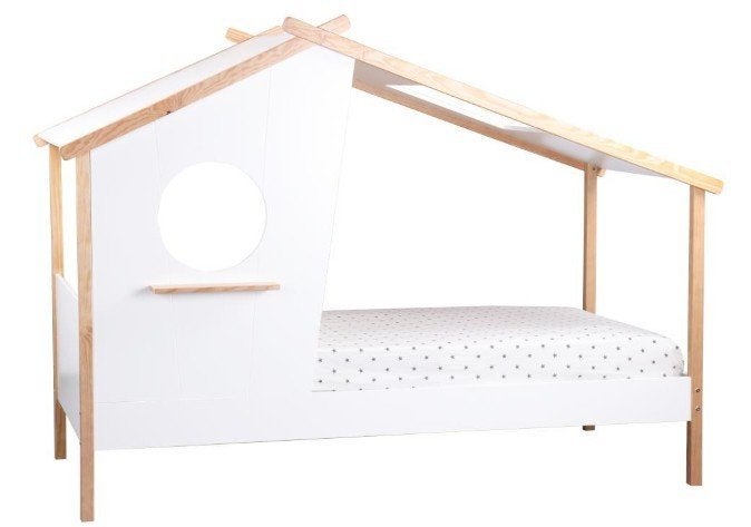 Huisjes bed inclusief matras 90*200, 85 tot 100 cm, Zo goed als nieuw, 180 cm of meer, Ophalen