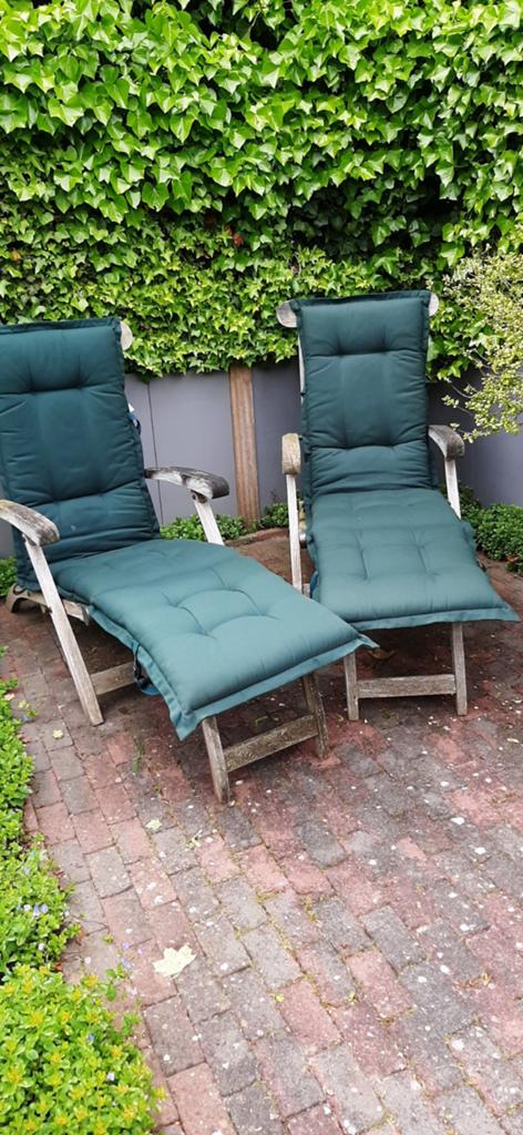 Ligbed  teakhout, Tuin en Terras, Ligbedden, Ophalen, Gebruikt, Teakhout
