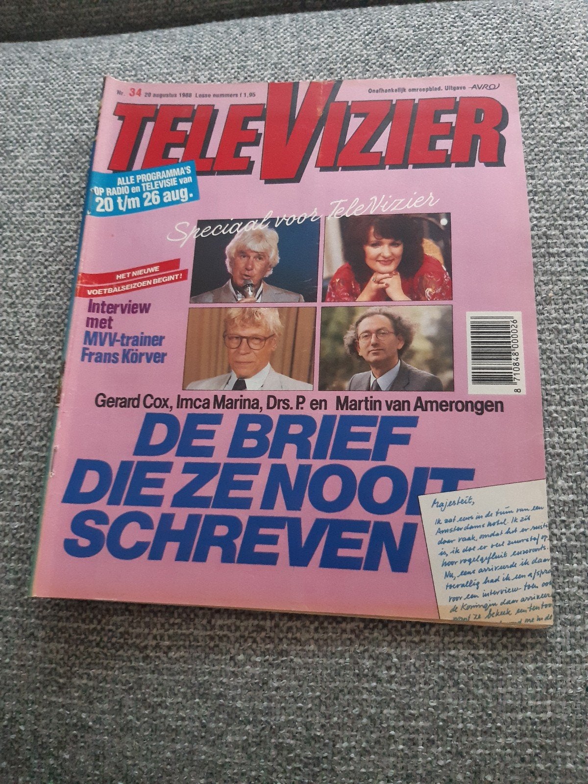 33.Televizier 1988. Renee Soutendijk. Han van der Meer. Jose, Verzamelen, Verzenden, 1980 tot heden, Tijdschrift