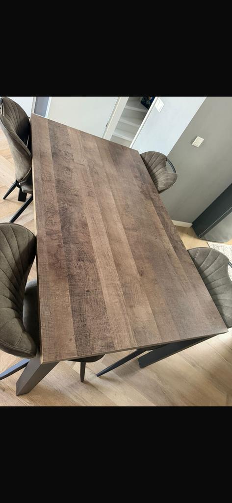 Eet tafel tabak bruin MOET ZSM WEG!, Gebruikt, 150 tot 200 cm, Rechthoekig, 50 tot 100 cm