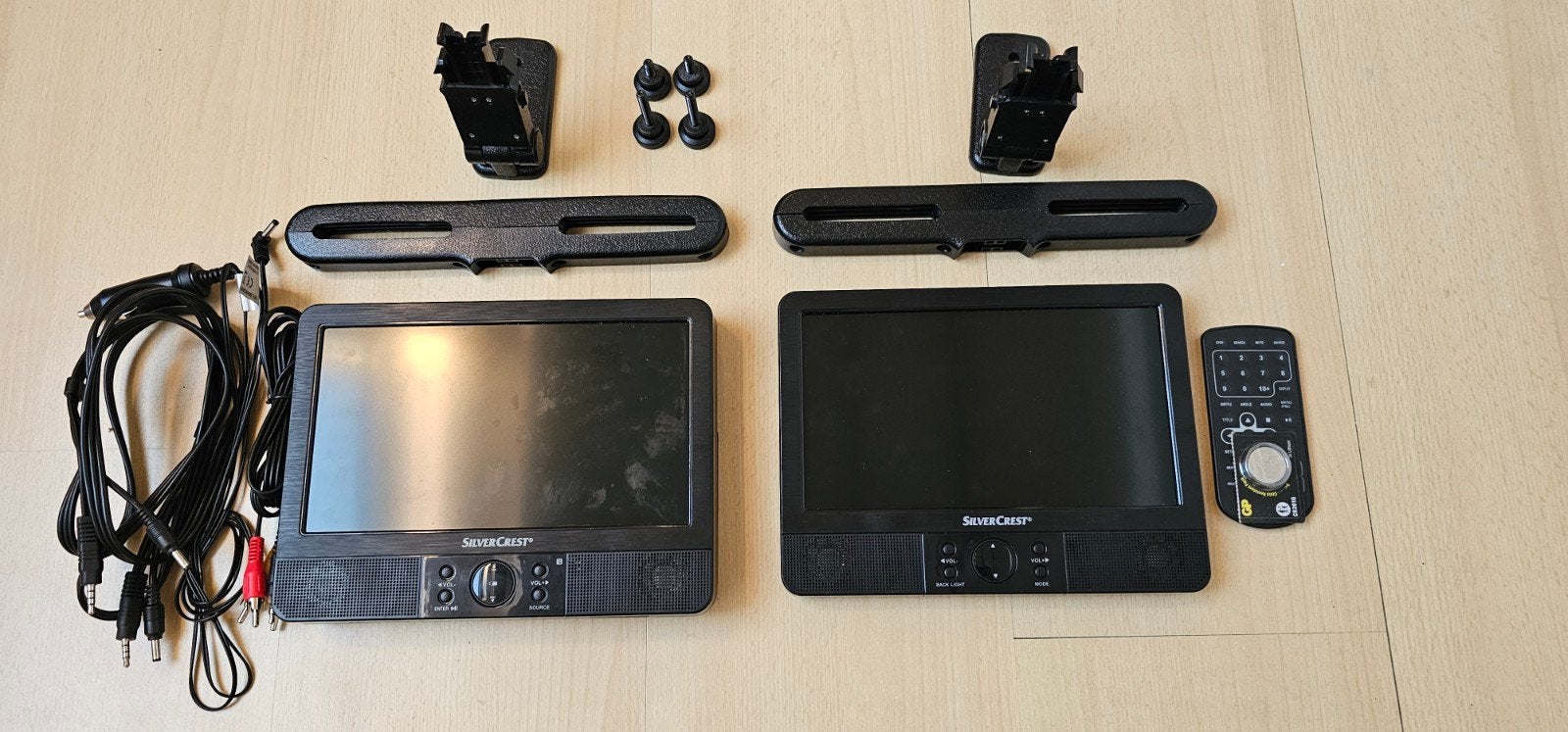 Draagbare DVD speler met dubbele schermen en accessoires, Ophalen of Verzenden, Overige merken