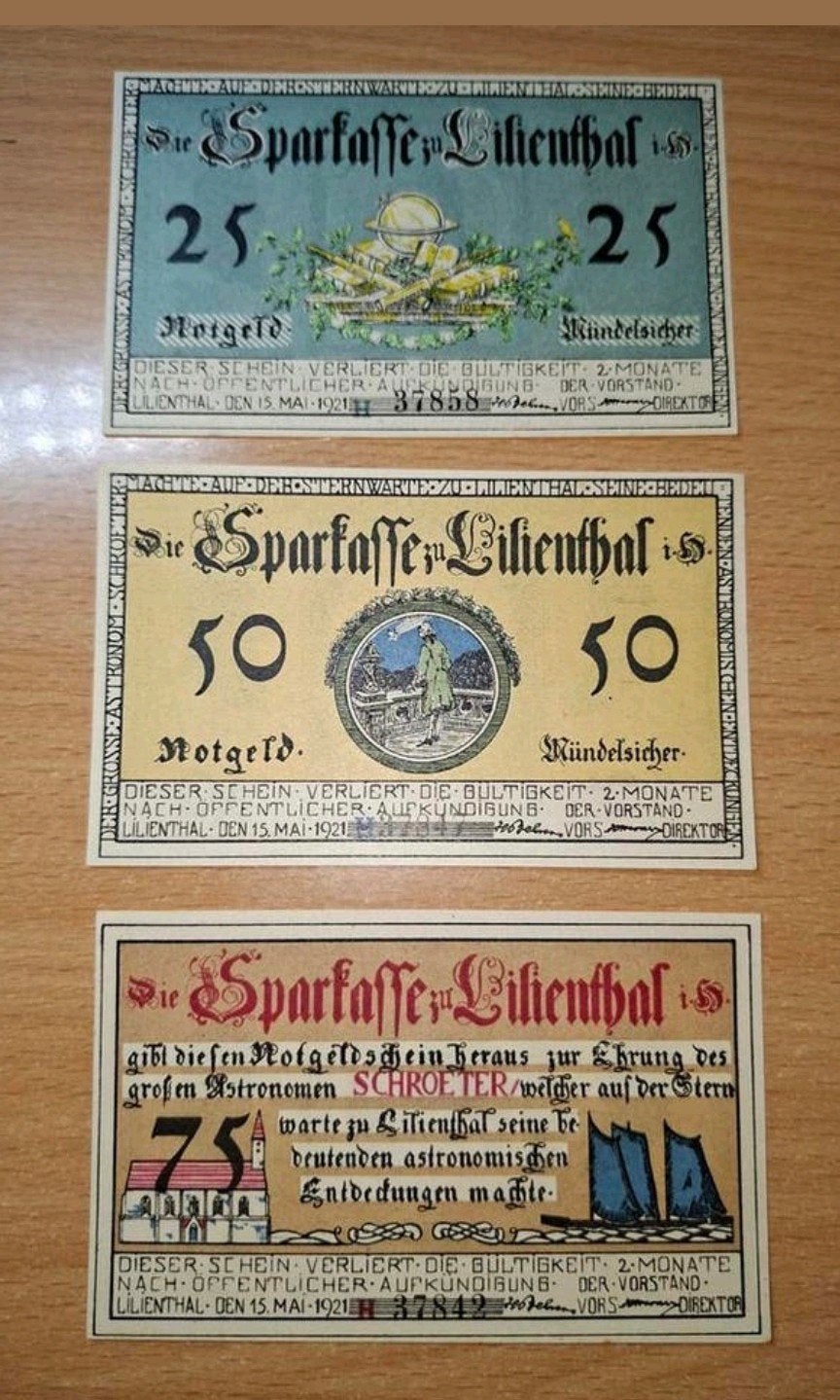 Duits Notgeld Lilienthal Noodgeld, Ophalen of Verzenden, Duitsland