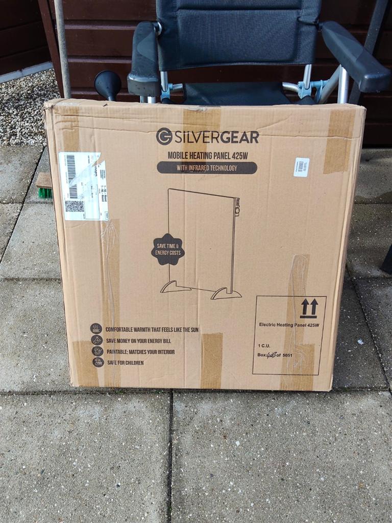 Silvergear Mobiel Infrarood Verwarming Paneel 425W, Doe-het-zelf en Verbouw, Ophalen of Verzenden