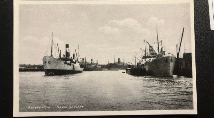 AMSTERDAM  Haven Zweeds schip vóór 1935, Ophalen of Verzenden, Zo goed als nieuw, Kaart, Foto of Prent