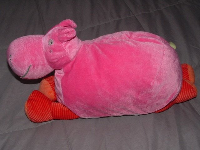 IKEA NIJLPAARD BARNSLIG FLODHAST VELOURS ROZE/WIT EN, Ophalen of Verzenden, Nieuw, Overige typen