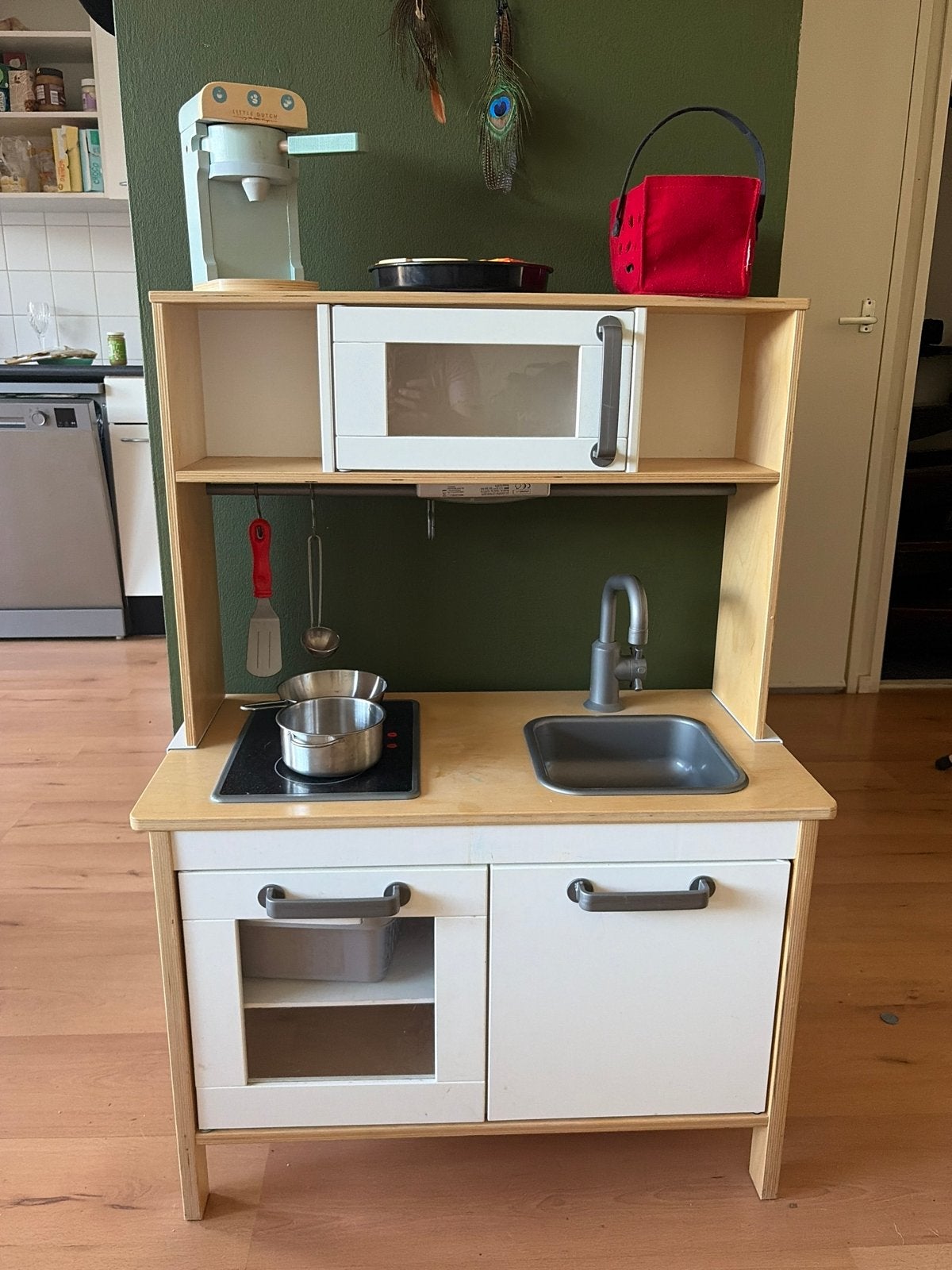 Houten ikea speelkeuken met accessoires, Ophalen, Gebruikt, Hout, Speelkeuken