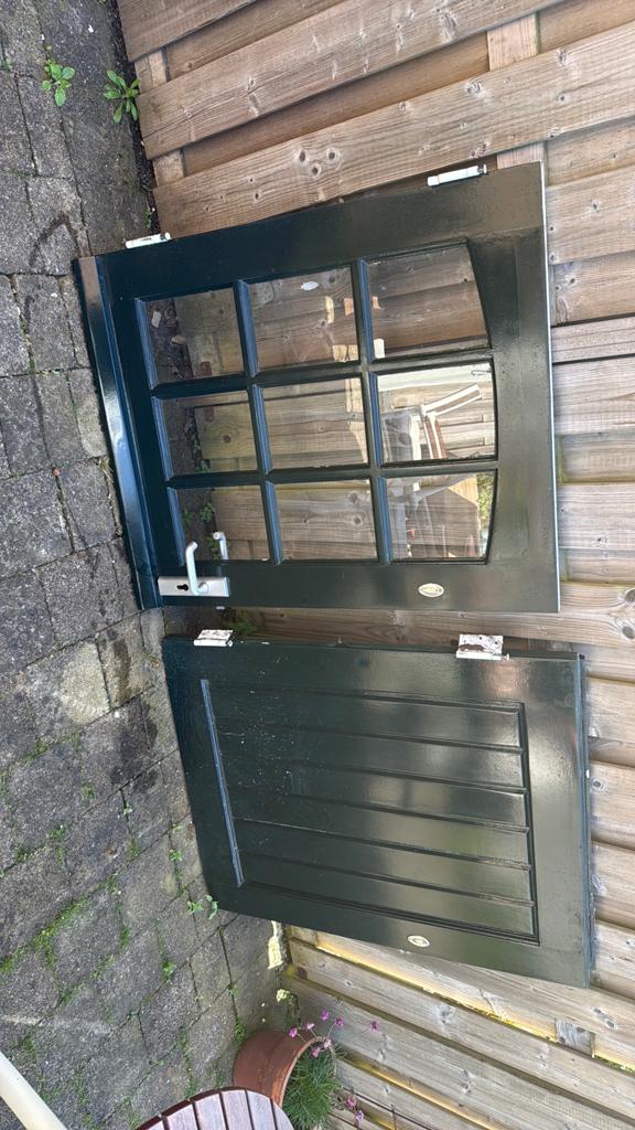 Meranti deur / staldeur, Doe-het-zelf en Verbouw, Deuren en Horren, Ophalen, Gebruikt, 80 tot 100 cm, Buitendeur