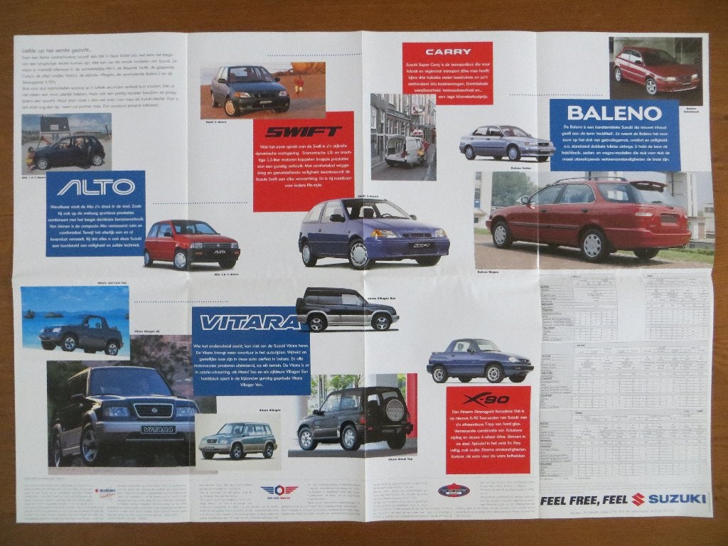 Poster: Feel Free, Feel Suzuki (1996), Ophalen of Verzenden, Nieuw, Overige merken