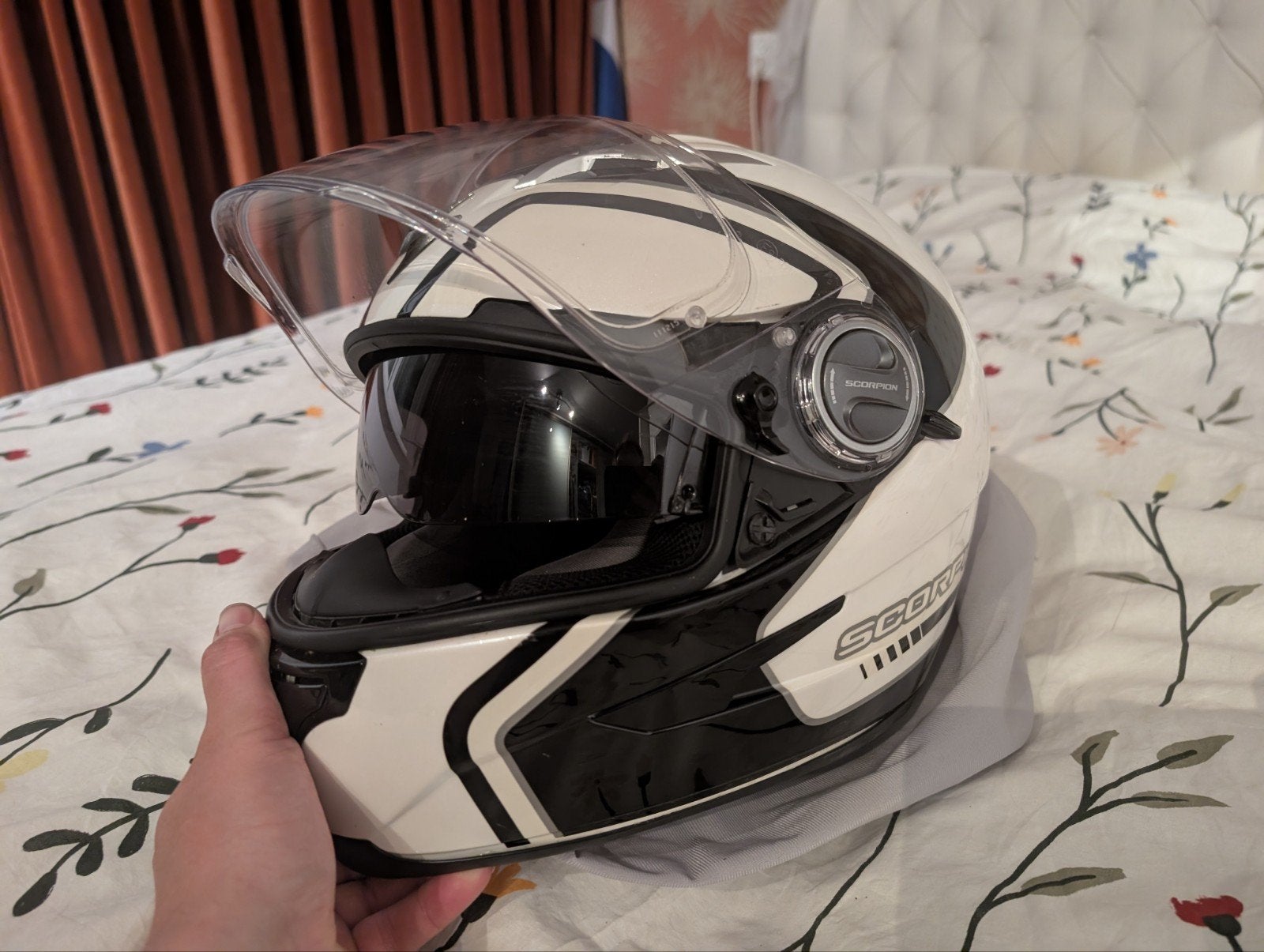 Scorpion EXO-500 Integraalhelm met zonnevizier (maat M), Motoren, Kleding | Motorhelmen, M, Dames, Integraalhelm, Tweedehands