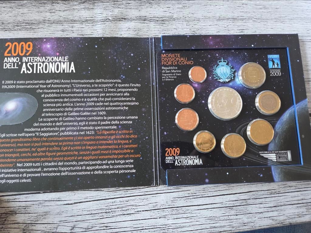 San Marino 2009 Euro Muntset - Jaar van de Astronomie, Setje, Zilver, San Marino, Overige waardes