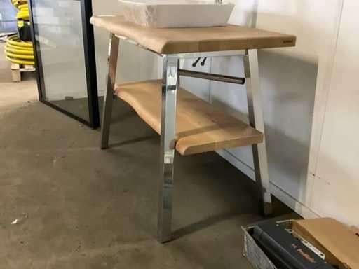 Luxe Duravit design badmeubel inclusief waskom en mengkraan., Ophalen, 100 tot 150 cm, Overige typen, Nieuw