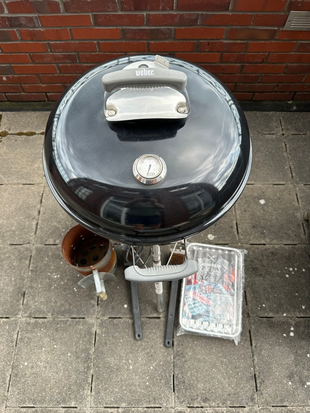 Weber BBQ 47cm inclusief accessoires, Ophalen, Gebruikt, Met accessoires