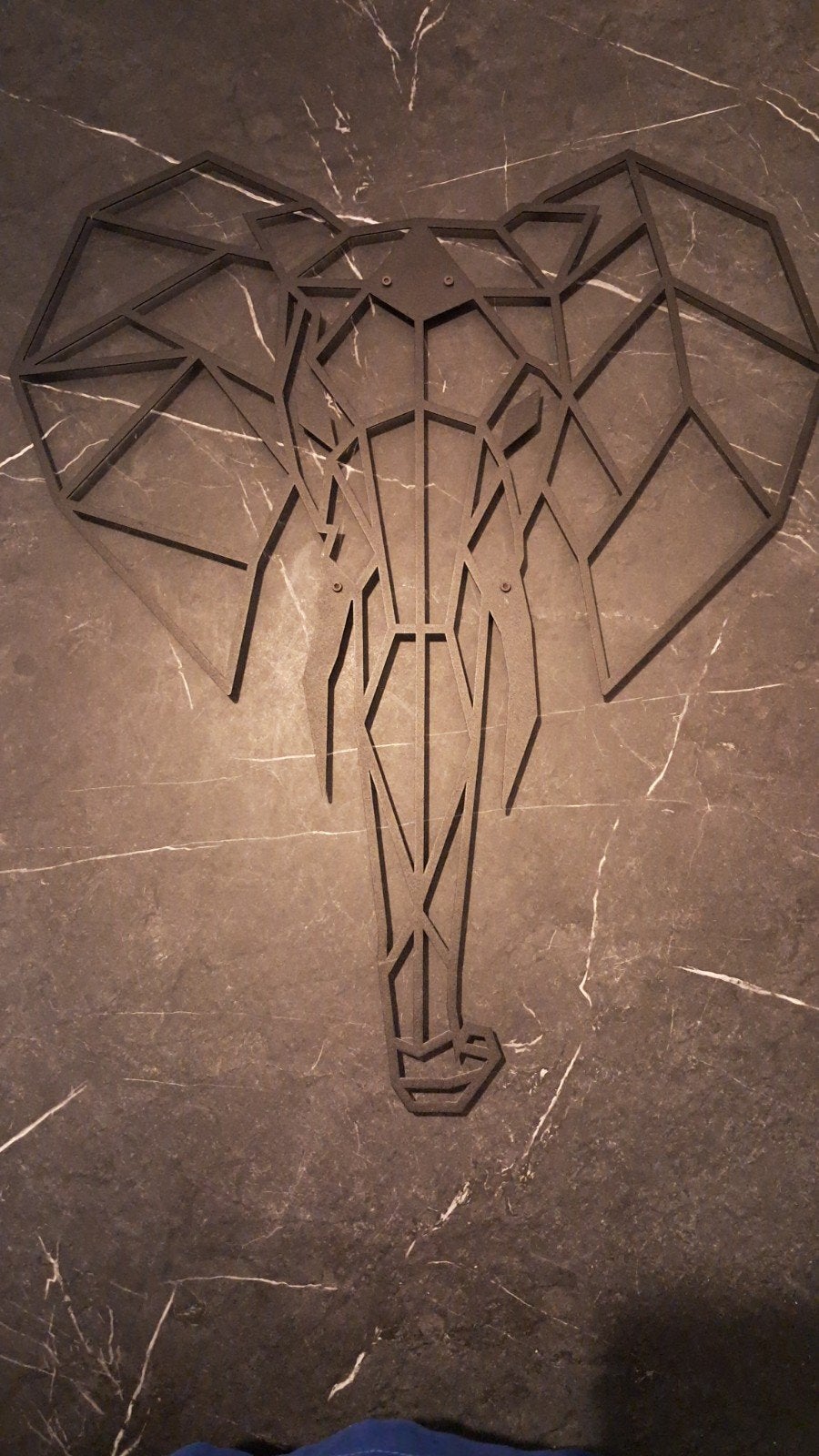 Metalen Olifant Wanddecoratie - 53x45 cm, Huis en Inrichting, Ophalen