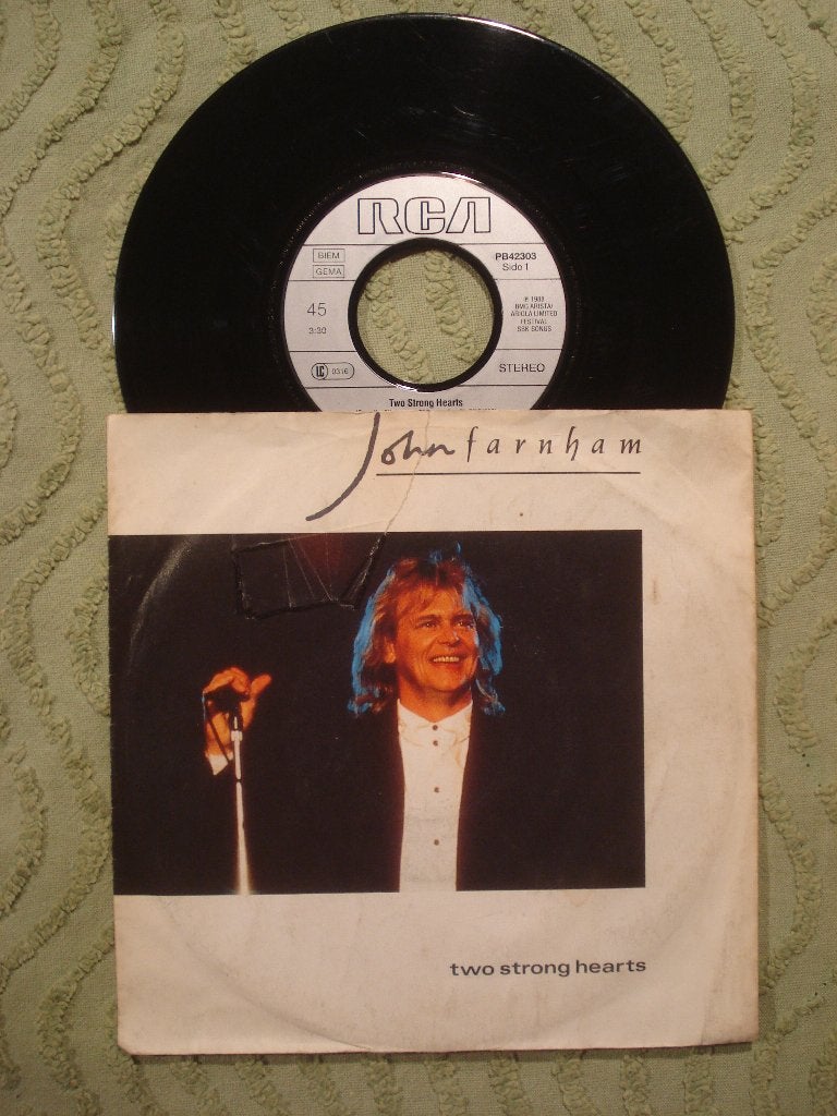 John Farnham 7" Vinyl Single: ‘Two strong hearts’ (D), Ophalen of Verzenden, Gebruikt, Pop