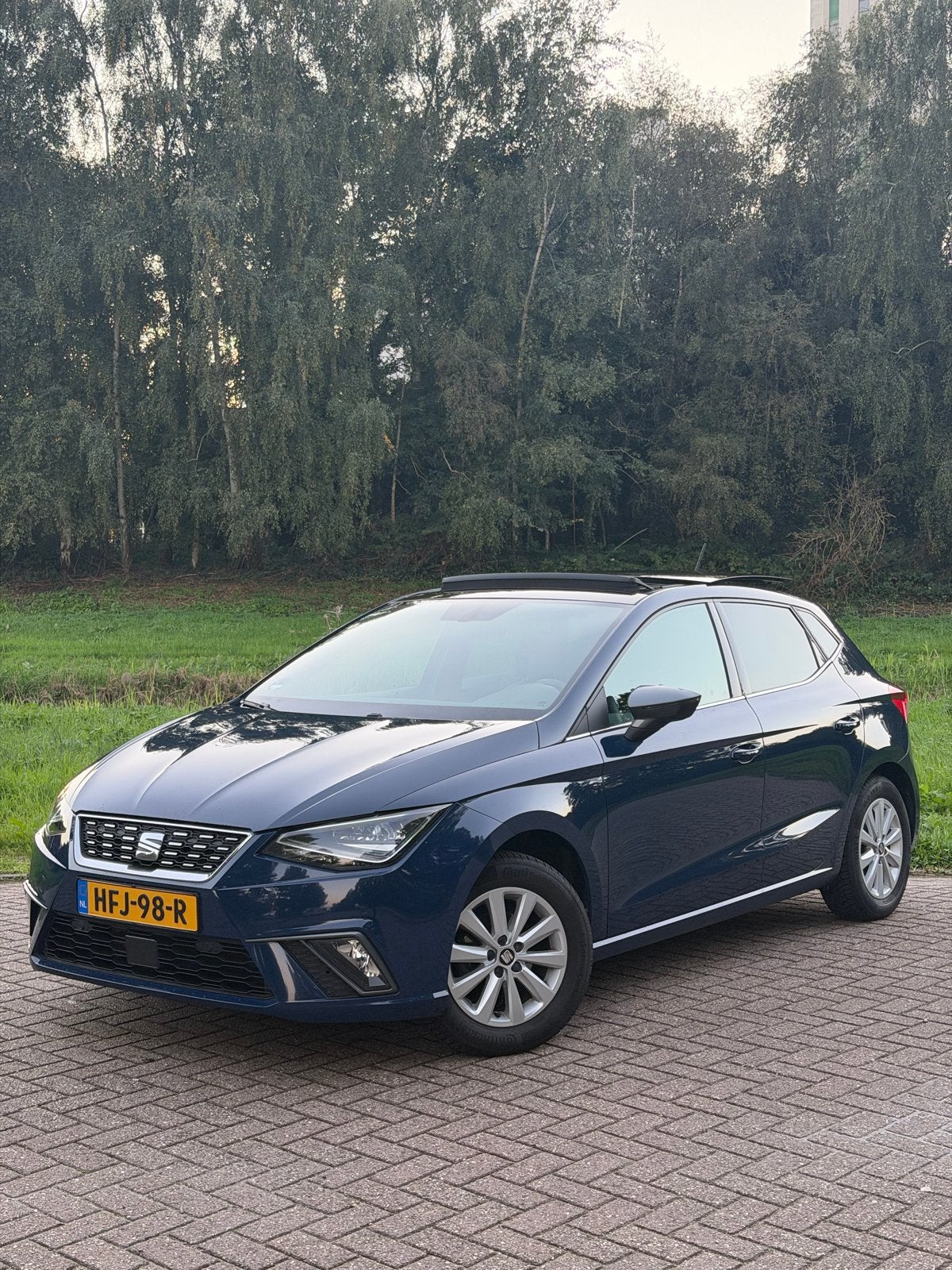 Seat Ibiza 1.0 tsi 95pk 2019 Blauw Xellence vol opties, Voorwielaandrijving, Zwart, 95 pk, Blauw