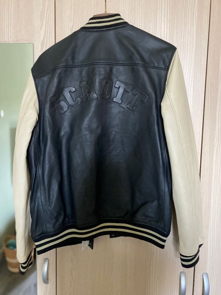 Leer jas heren Schott(nieuwe), Kleding | Heren, Schott, Nieuw, Ophalen of Verzenden, Meerkleurig