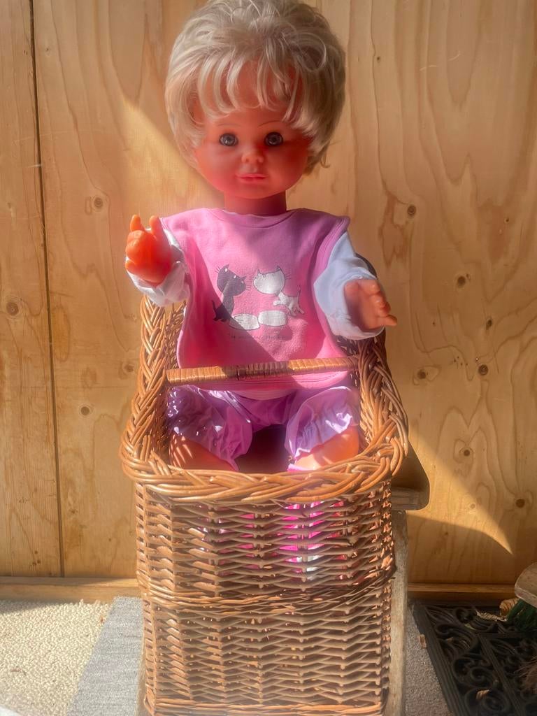 Pop    Of met mandje voor op fietsje.pop €10,-  mand. €10,—, Ophalen of Verzenden, Zo goed als nieuw, Pop