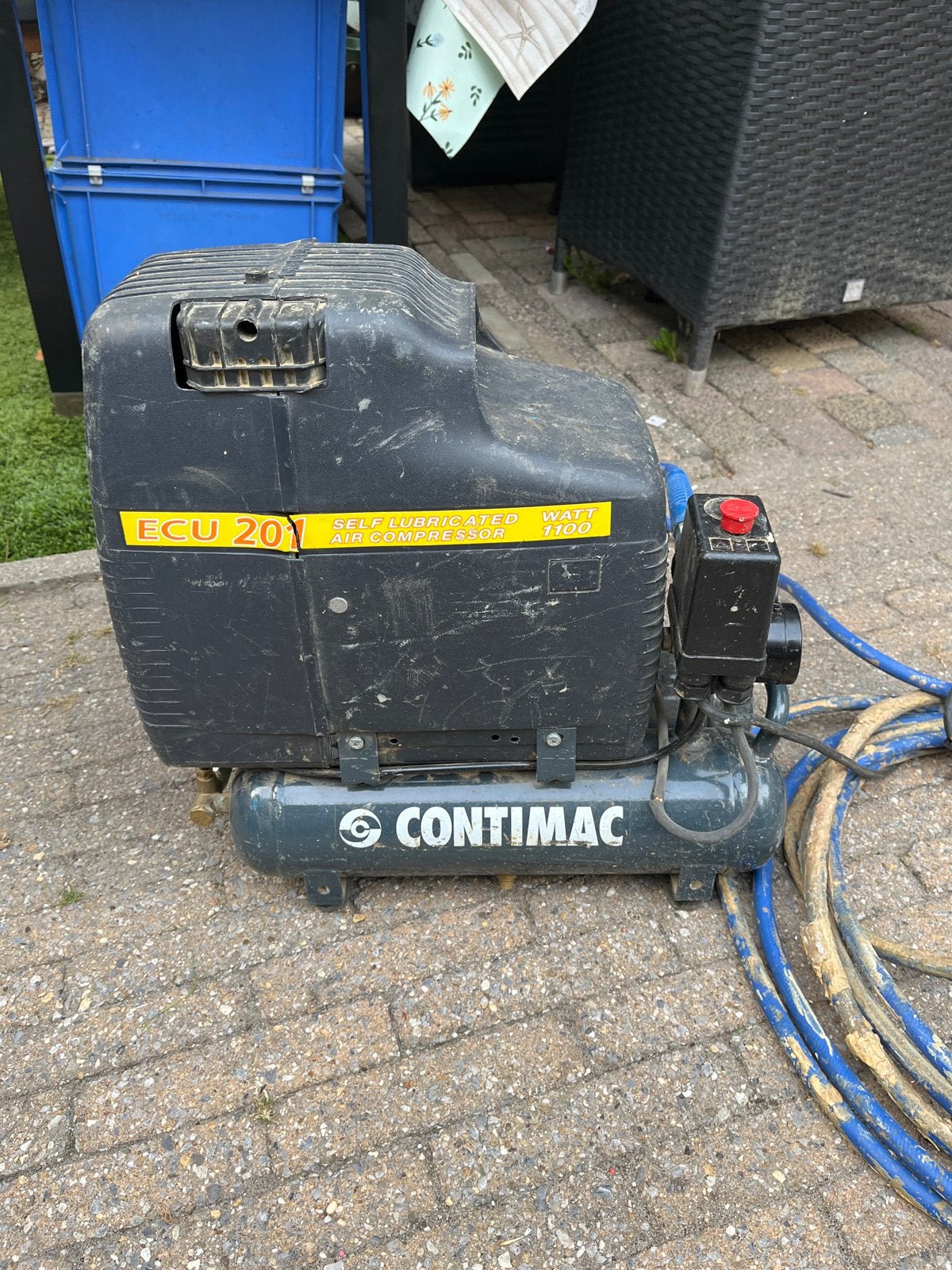 Contimac ECU 201 Zelfsmerende Luchtcompressor, Ophalen, Gebruikt, 6 tot 10 bar, Minder dan 200 liter/min