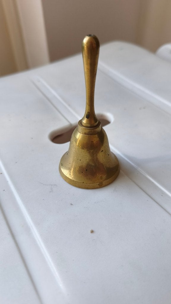Vintage Messing Handbel - Klassieke Tafelbel, Ophalen of Verzenden, Koper
