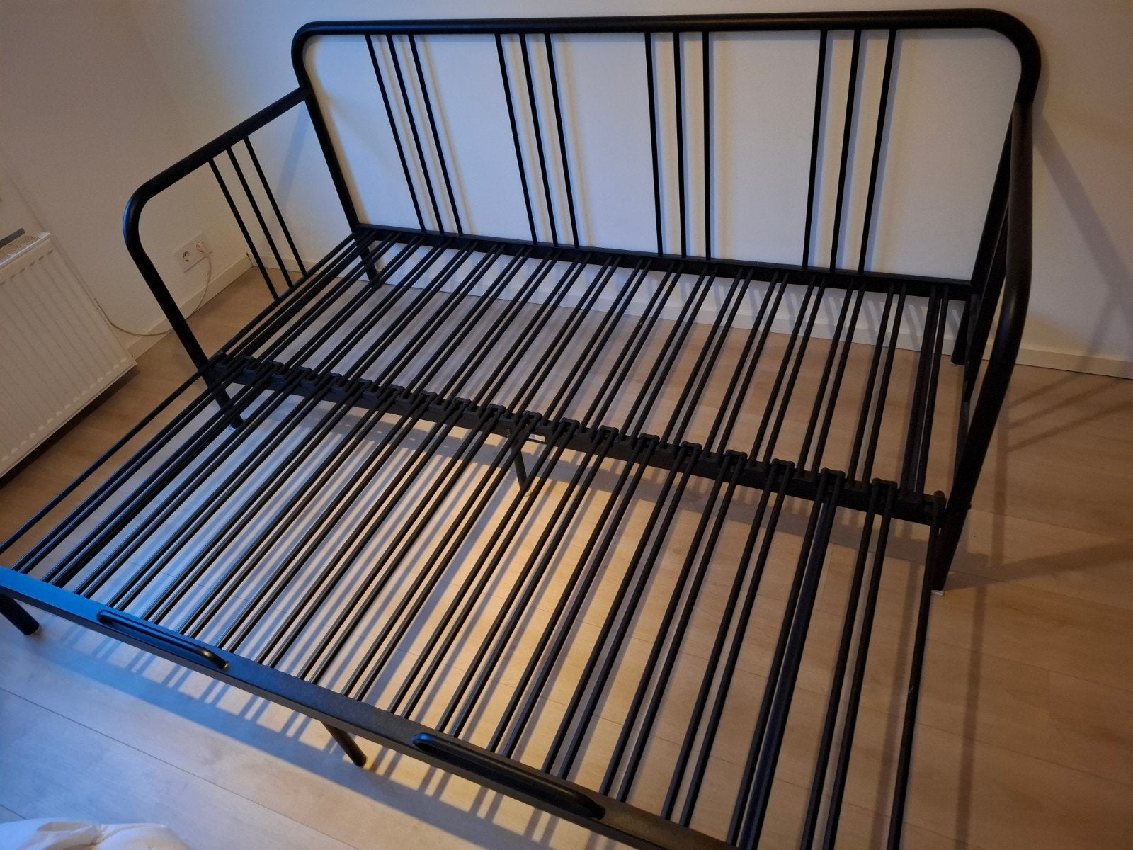 Ikea Fyresdal bed of bedbank - zo goed als nieuw, Ophalen, Verstelbaar, 90 cm, Zwart
