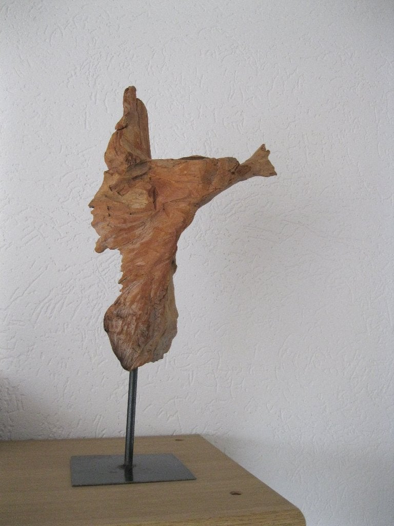 Leuk houten woonaccessoires met metalen voet, Hout, Ophalen of Verzenden, Zo goed als nieuw, Modern