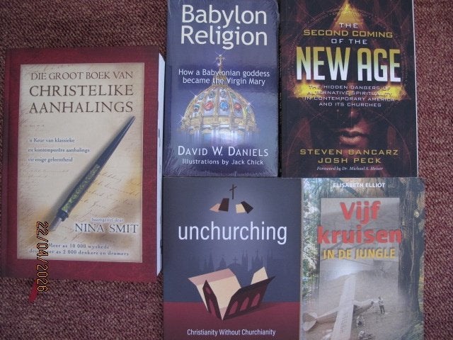 B7: citaten-babylonReligion-unchurching-NewAge-5kruisen, Ophalen of Verzenden, Zo goed als nieuw, Diverse Auteurs, Overige religies