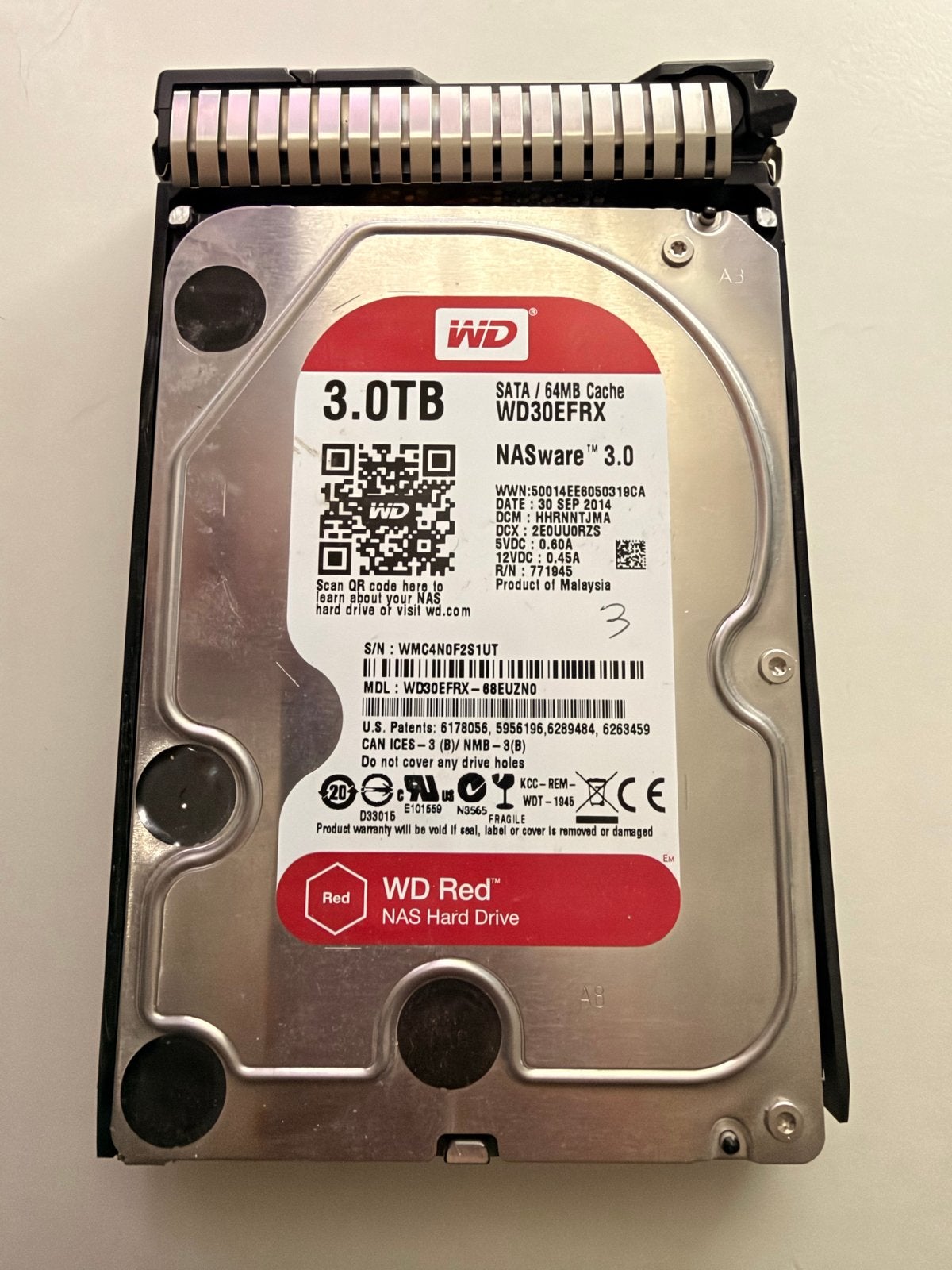 WD Red 3TB NAS Hard Drive - WD30EFRX, Computers en Software, Intern, Gebruikt, Server, Ophalen of Verzenden