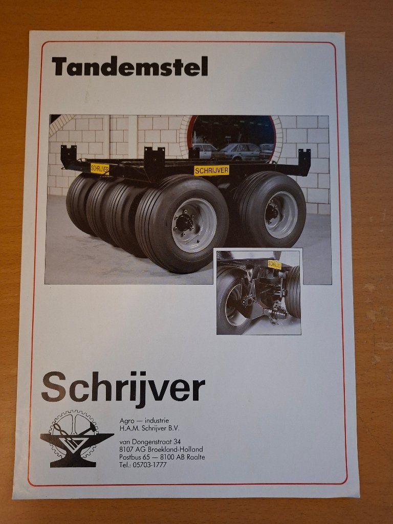 Folder Schrijver Tandemstel, Boeken, Ophalen of Verzenden, Gelezen, Tractor en Landbouw