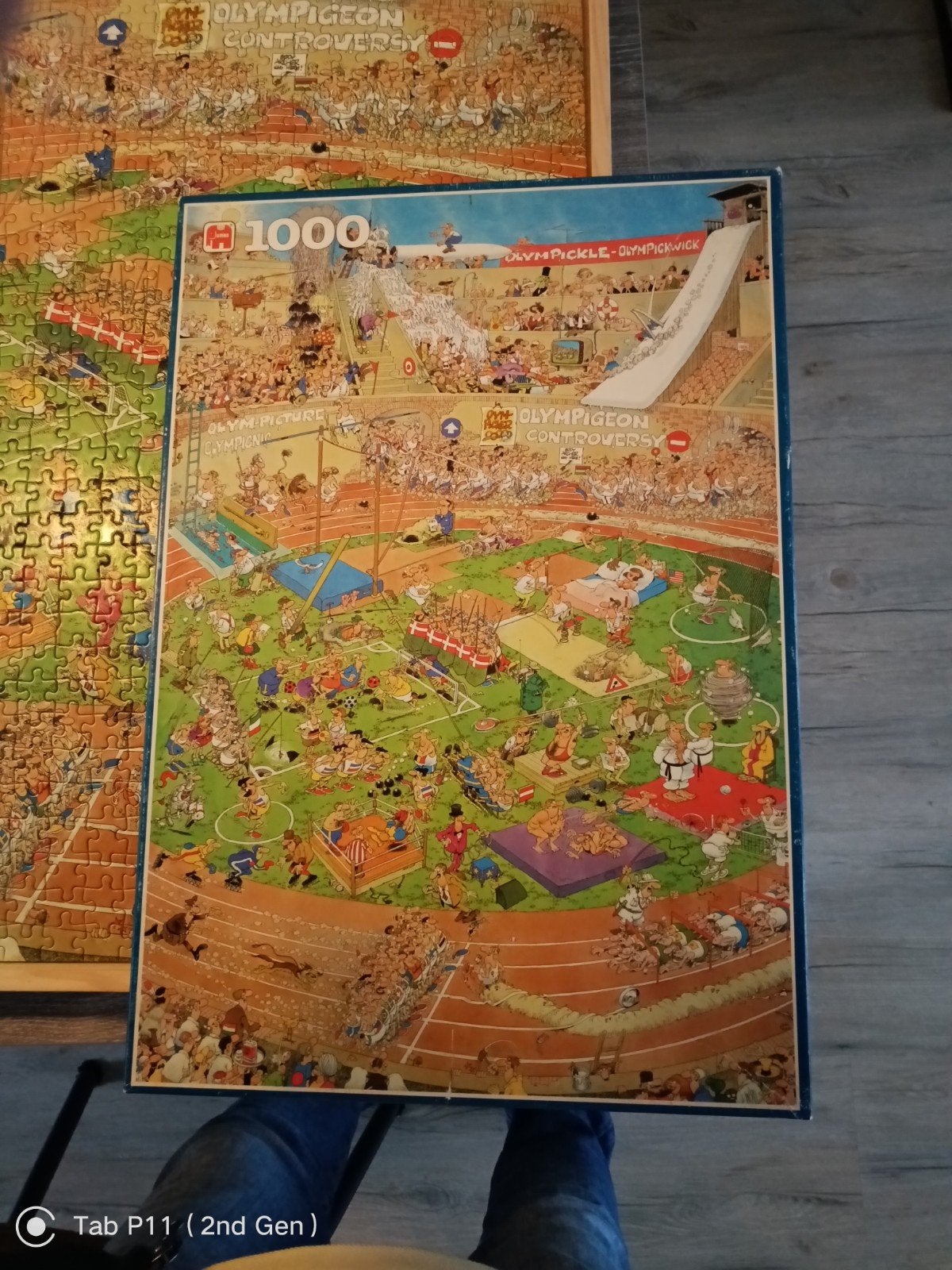 Jan van Haasteren Olympigeon Controversy 1000 stukjes, Ophalen of Verzenden, 500 t/m 1500 stukjes, Zo goed als nieuw, Legpuzzel