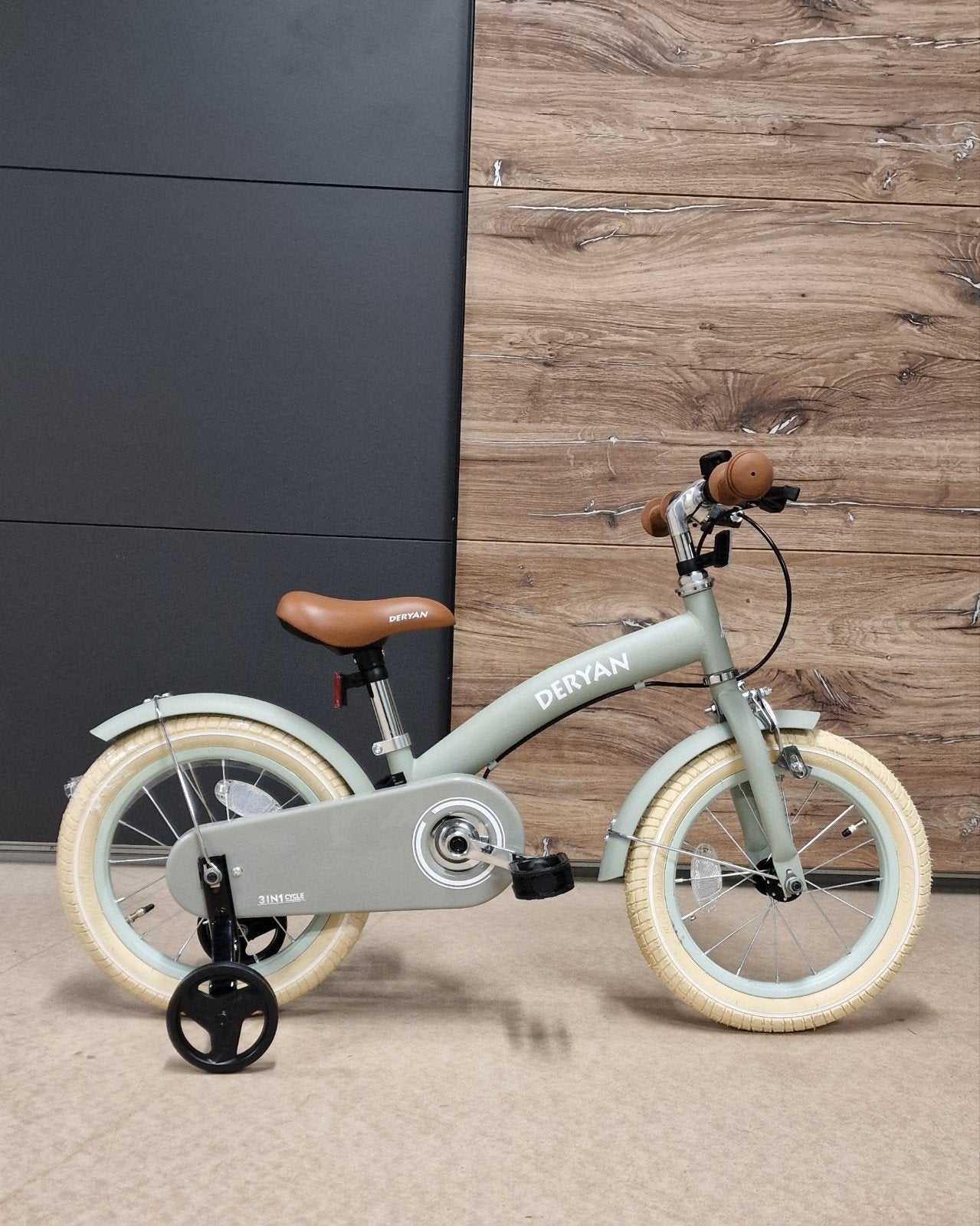 Luxe Kinderfiets 12 en 14 inch - 3 in 1 - loopfiets Groen, Ophalen of Verzenden, Nieuw