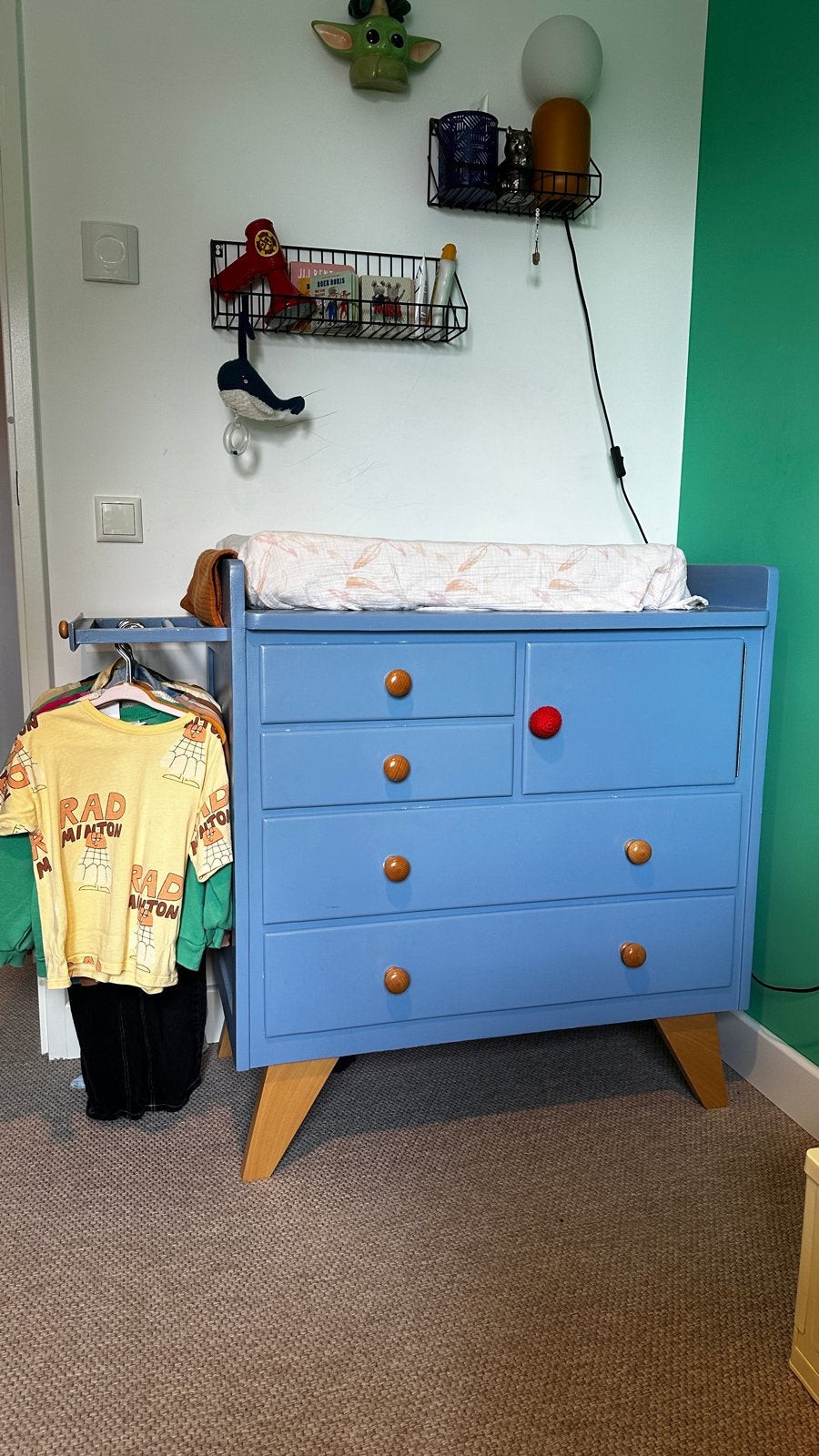Vintage Commode, opgeknapt en verhoogd - Babykamer, Ophalen, Gebruikt, 50 tot 70 cm, 75 tot 100 cm