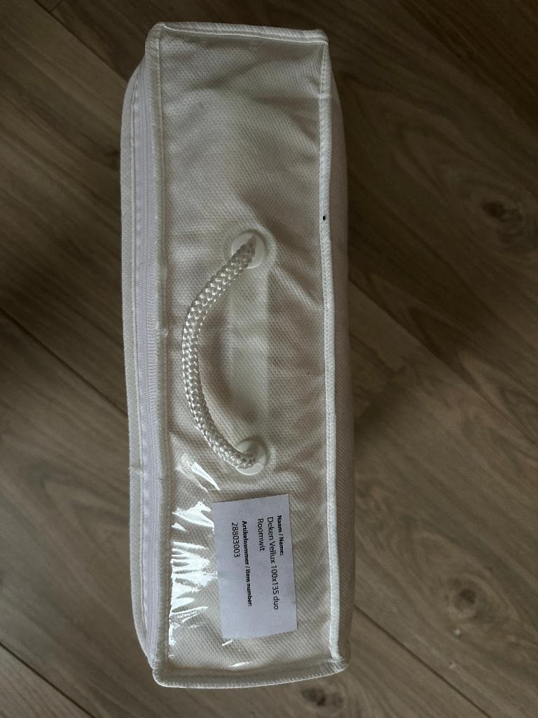 Vellux deken 100x135 duo roomwit, Kinderen en Baby's, Ophalen of Verzenden, Zo goed als nieuw, 100 cm of meer, Deken