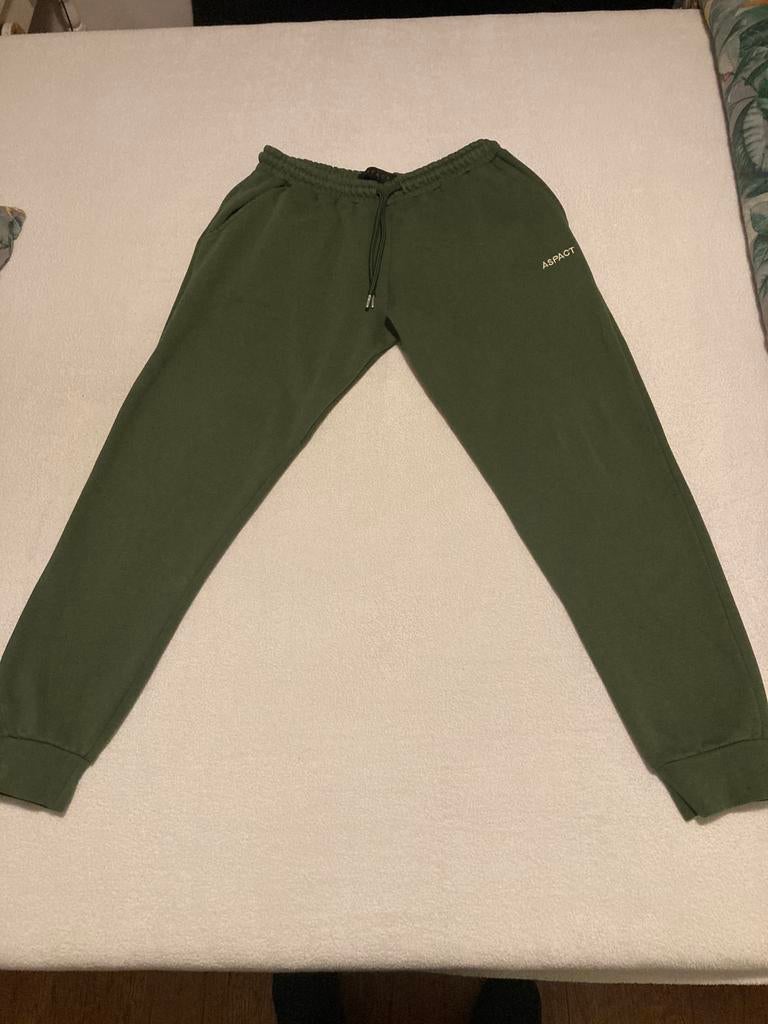 Donkergroene Aspact joggingbroek met koord, Ophalen of Verzenden, Gedragen, Maat 52/54 (L), Groen
