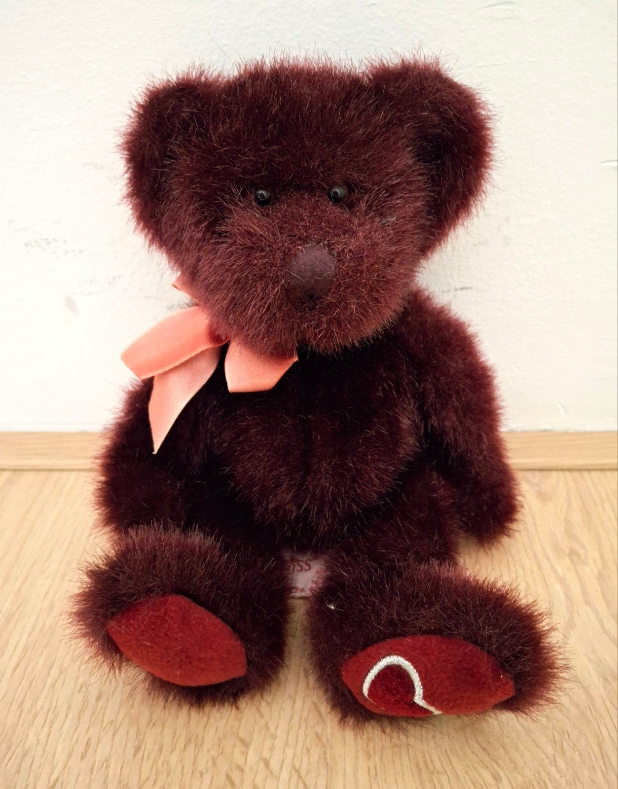 knuffel Russ teddybeer Minx the Burgundy Bear, Ophalen of Verzenden, Zo goed als nieuw, Stoffen beer, Overige merken