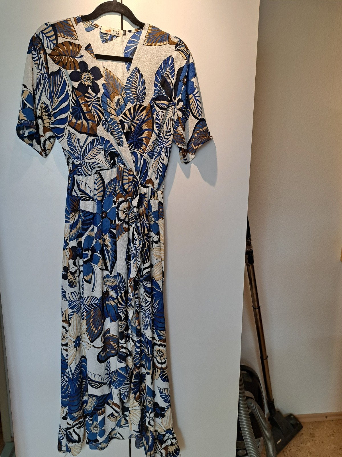 FOS, lange jurk, maat XXL, blauwtinten, Blauw, Maat 46/48 (XL) of groter, FOS Amsterdam, Ophalen of Verzenden