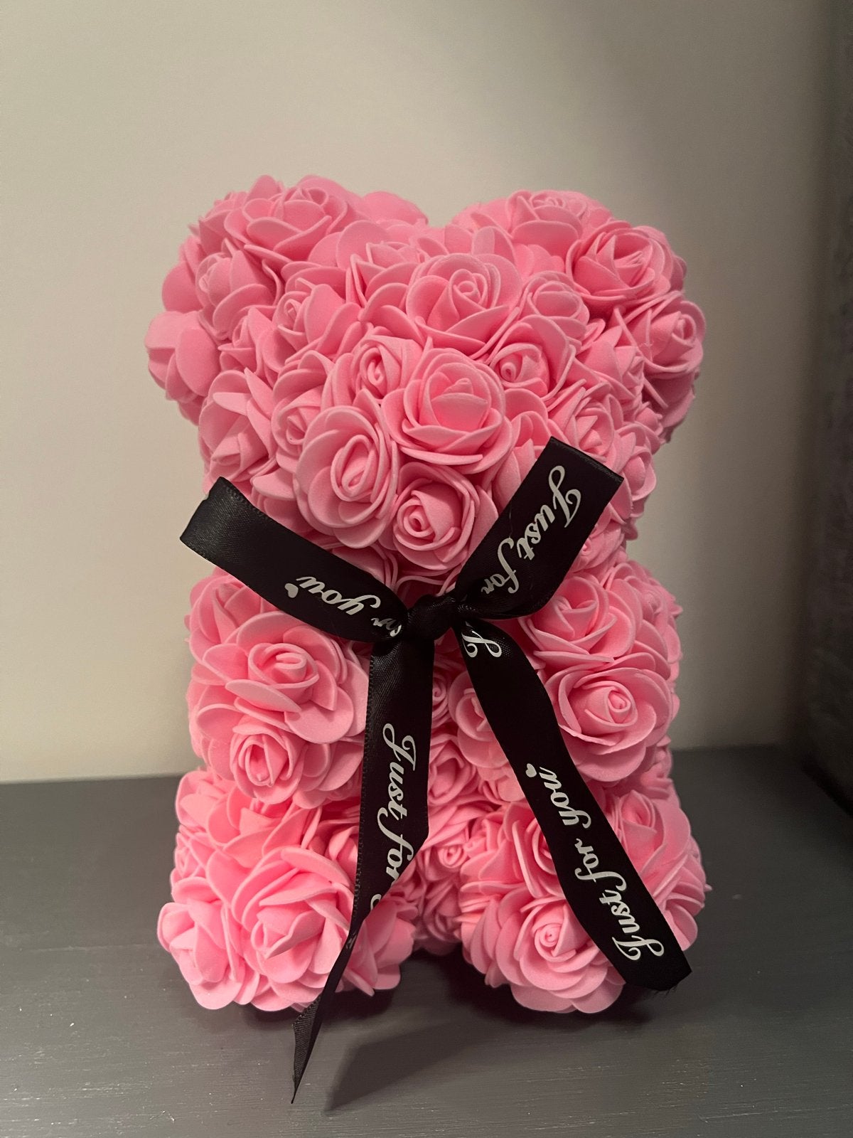 Rozenbeer - Roze Rozen Teddybeer - Cadeau, Ophalen of Verzenden, Nieuw